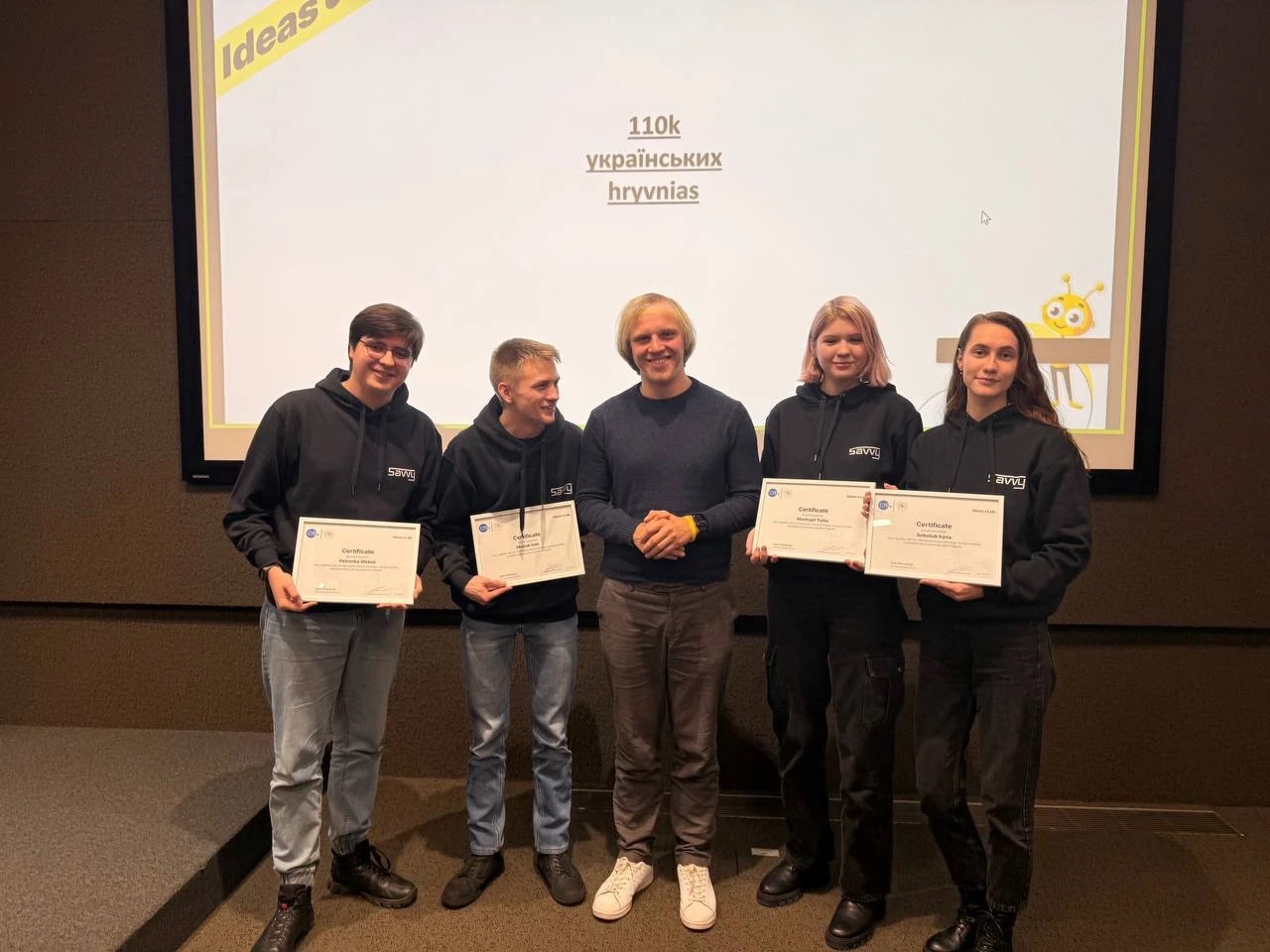 Ivan with a founder team at the IdeasLab Demo Day